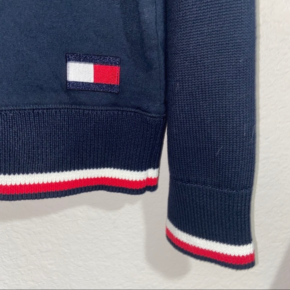 Tommy Hilfiger Navy Blue Essential Stripe Sweater - Picture 3 of 5